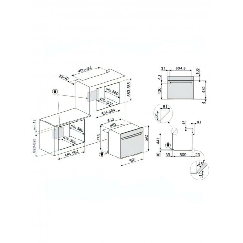 Электрический духовой шкаф Smeg SF6301TVX (нержавеющая сталь) 5