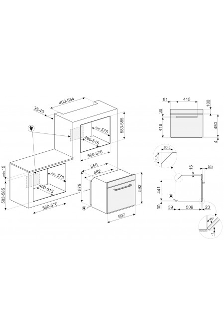 Электрический духовой шкаф Smeg SF6905N1 (черный) 3