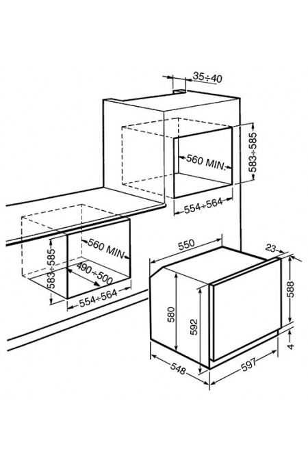 Электрический духовой шкаф Smeg SF6905P1 (кремовый) 1