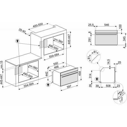 Электрический духовой шкаф Smeg SO4101M1B3 (черный) 1