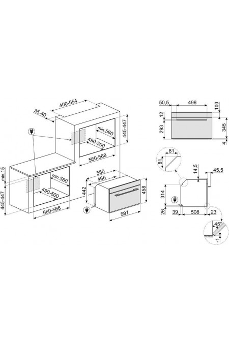 Электрический духовой шкаф Smeg SO4102M1B3 (черный) 1