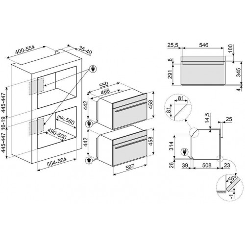 Электрический духовой шкаф Smeg SO4102S3B3 (черный) 3
