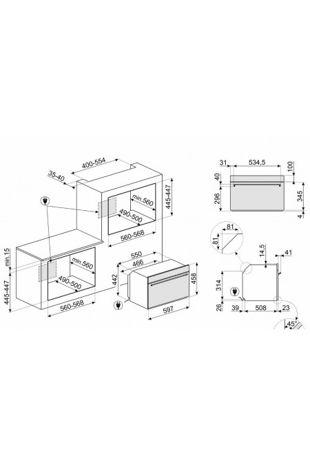 Электрический духовой шкаф Smeg SO4301M0X (нержавеющая сталь) 1