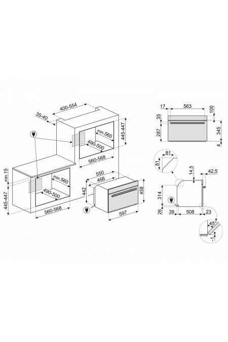 Электрический духовой шкаф Smeg SO4602M1NR (черный) 1