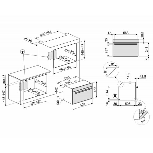 Электрический духовой шкаф Smeg SO4602M1NR (черный) 1