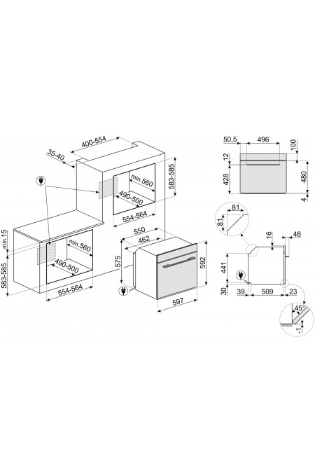 Электрический духовой шкаф Smeg SOP6301S2X (серебристый) 1