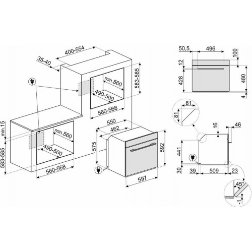 Электрический духовой шкаф Smeg SOP6602TNR (черное стекло) 1