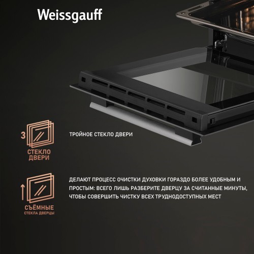 Электрический духовой шкаф Weissgauff EOY 456 BM (черный) 5