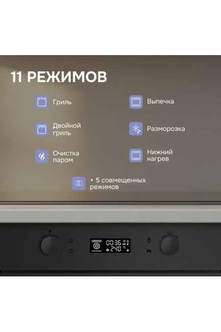 Электрический духовой шкаф Zigmund Shtain E 133 B (черный) 9