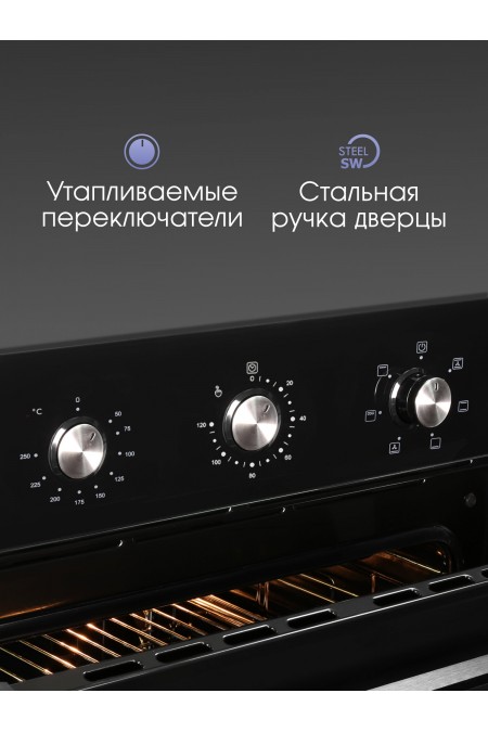 Электрический духовой шкаф Zigmund Shtain E 163 B (черный) 1