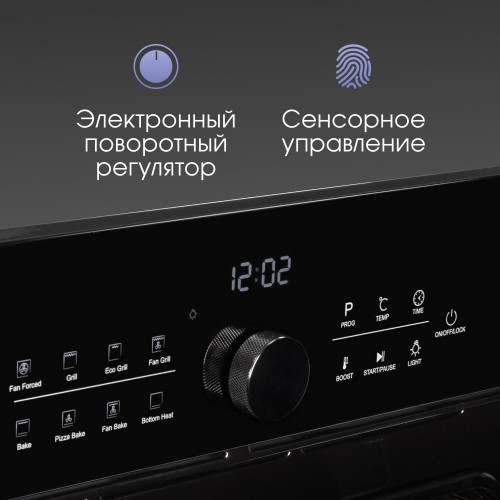 Электрический духовой шкаф Zigmund Shtain E 168 B (черный) 1