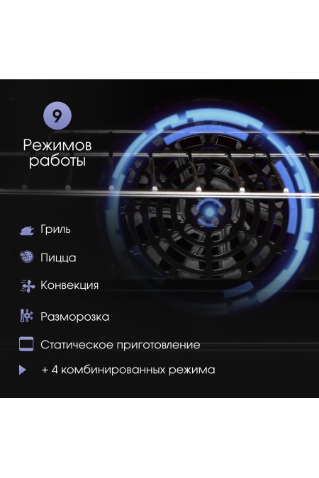 Электрический духовой шкаф Zigmund Shtain EN 131.622 B (черный) 4