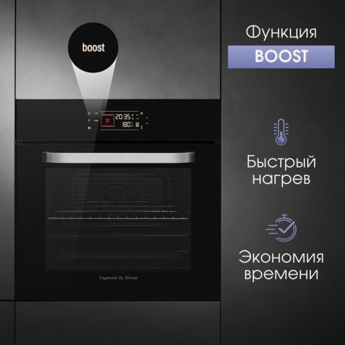 Электрический духовой шкаф Zigmund Shtain EN 133.512 B (черный) 2