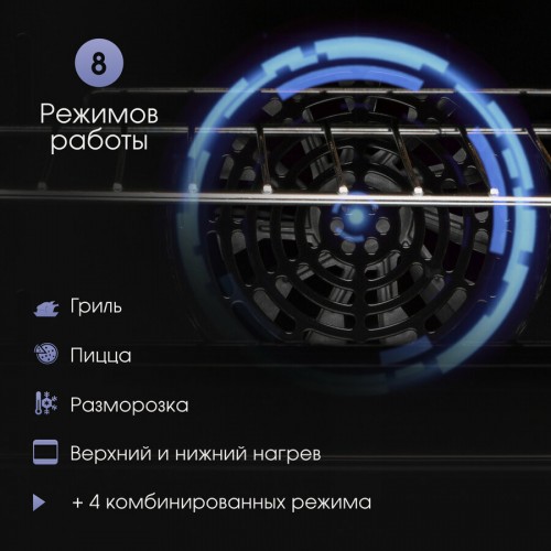 Электрический духовой шкаф Zigmund Shtain EN 133.512 B (черный) 3