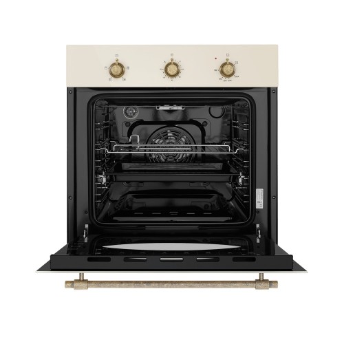 Газоэлектрический духовой шкаф MAUNFELD EOGC604RIB.MT Slim (бежевый) 