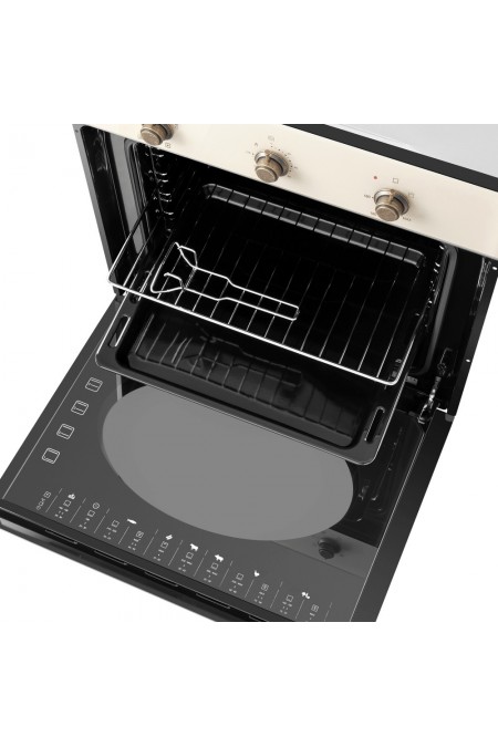 Газоэлектрический духовой шкаф MAUNFELD EOGC604RIB.MT Slim (бежевый) 2