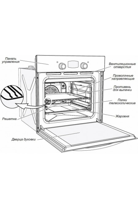 Газовый духовой шкаф GEFEST ДГЭ 601-01 (белый) 3
