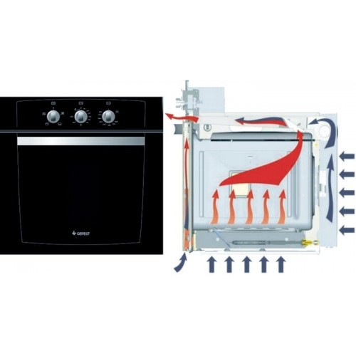 Газовый духовой шкаф GEFEST ДГЭ 601-01 К (коричневый) 9