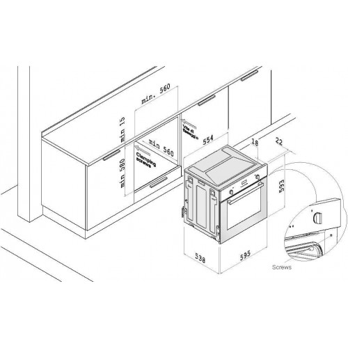 Газовый духовой шкаф Korting OGG 741 CRB (слоновая кость) 8