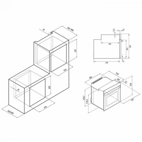 Газовый духовой шкаф Krona STRETTO 45 WH (белый) 2