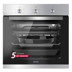 Газовый духовой шкаф Simfer B6GM12016 (серебристый)