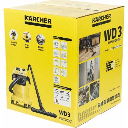 Пылесос строительный Karcher WD 3 P V-17/4/20 (1.628-170.0) 