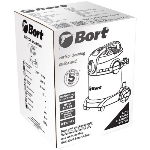 Пылесос строительный BORT BAX-1520-Smart Clean 5