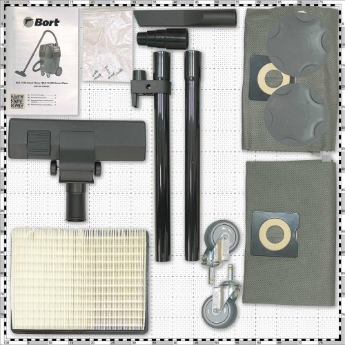 Пылесос строительный BORT BAX-1530M-Smart Clean 5