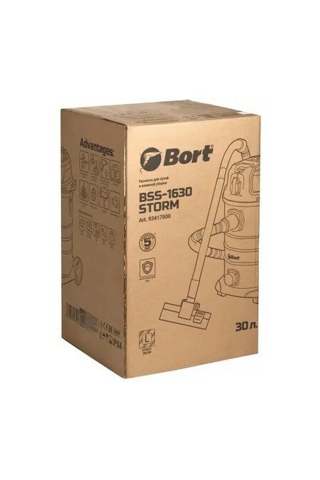 Пылесос строительный BORT BSS-1630-STORM 3