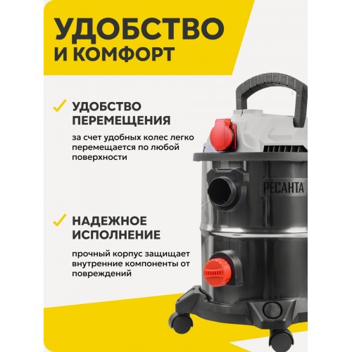 Пылесос строительный Ресанта ПС-1500/20 3