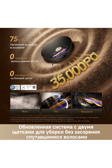 Робот-пылесос Dreame X60 Master (RLX88DE) (черный) 7