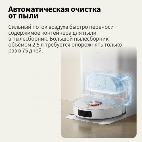 Робот-пылесос Xiaomi Robot Vacuum X20 Pro EU (BHR8859EU) (белый) 9