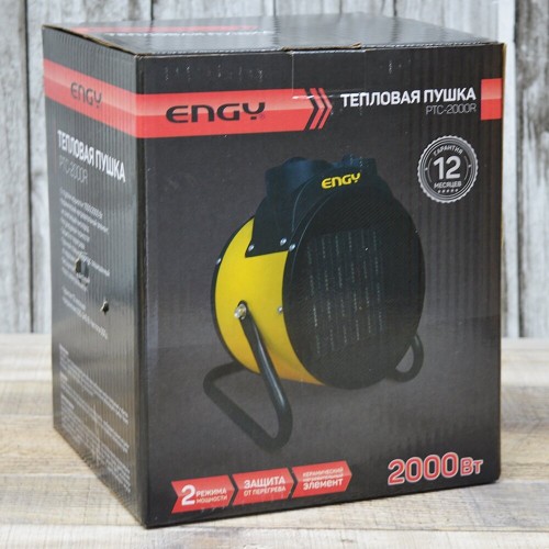 Электрическая тепловая пушка Engy PTC-2000R 15752 (черный/желтый) 3