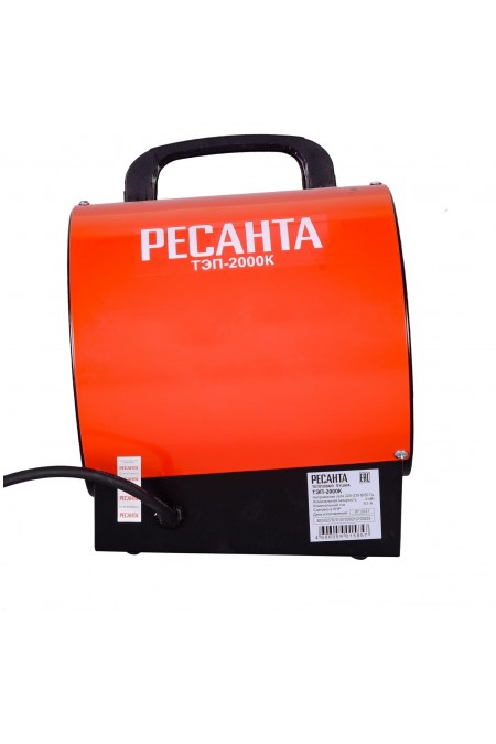 Электрическая тепловая пушка РЕСАНТА ТЭП-2000К (красный/черный) 6
