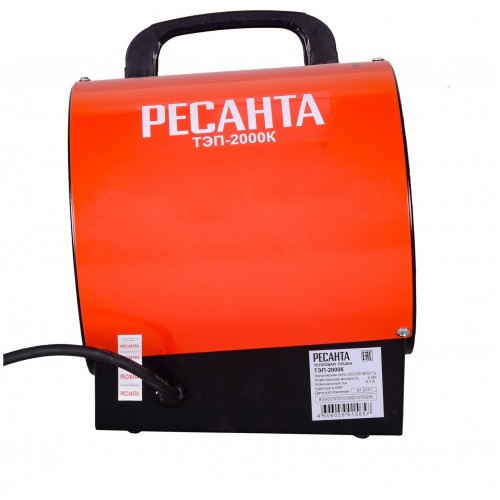 Электрическая тепловая пушка РЕСАНТА ТЭП-2000К (красный/черный) 6