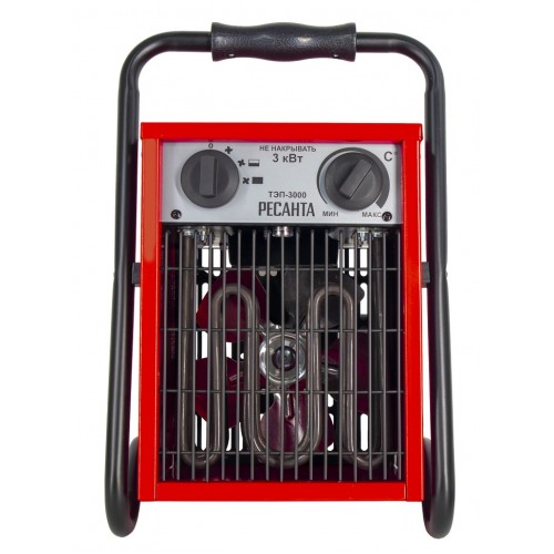 Электрическая тепловая пушка РЕСАНТА ТЭП-3000 (красный/черный) 1