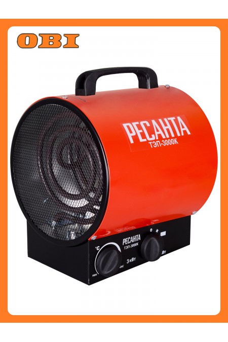 Электрическая тепловая пушка РЕСАНТА ТЭП-3000К (красный/черный) 