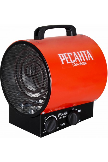 Электрическая тепловая пушка РЕСАНТА ТЭП-3000К (красный/черный) 1