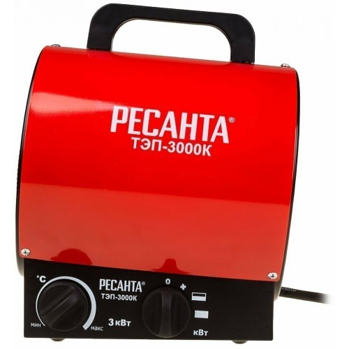 Электрическая тепловая пушка РЕСАНТА ТЭП-3000К (красный/черный) 2