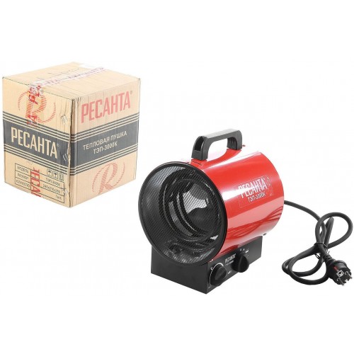 Электрическая тепловая пушка РЕСАНТА ТЭП-3000К (красный/черный) 3