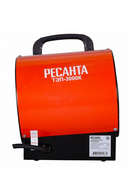 Электрическая тепловая пушка РЕСАНТА ТЭП-3000К (красный/черный) 7
