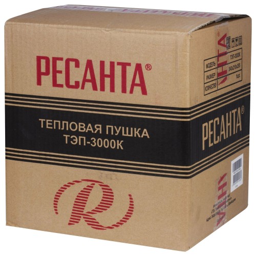 Электрическая тепловая пушка РЕСАНТА ТЭП-3000К (красный/черный) 9