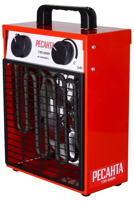 Электрическая тепловая пушка РЕСАНТА ТЭП-3000Н (красный/черный) 