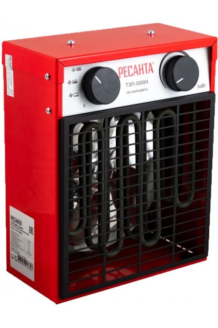 Электрическая тепловая пушка РЕСАНТА ТЭП-3000Н (красный/черный) 1