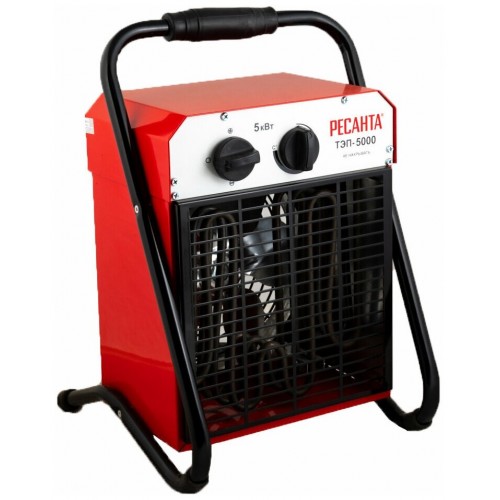 Электрическая тепловая пушка РЕСАНТА ТЭП-5000 (красный/черный) 1