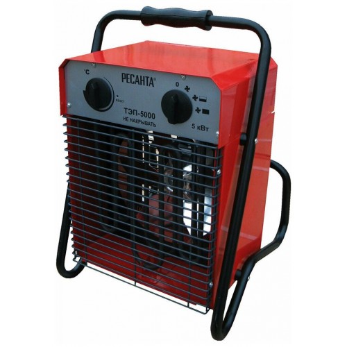 Электрическая тепловая пушка РЕСАНТА ТЭП-5000 (красный/черный) 2