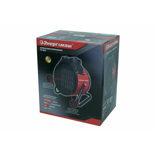 Тепловентилятор Энергомаш ТП-2000К (черный/красный) 2