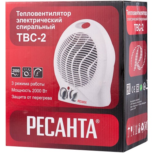 Тепловентилятор РЕСАНТА ТВC-2 (белый) 5