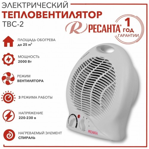 Тепловентилятор РЕСАНТА ТВC-2 (белый) 9