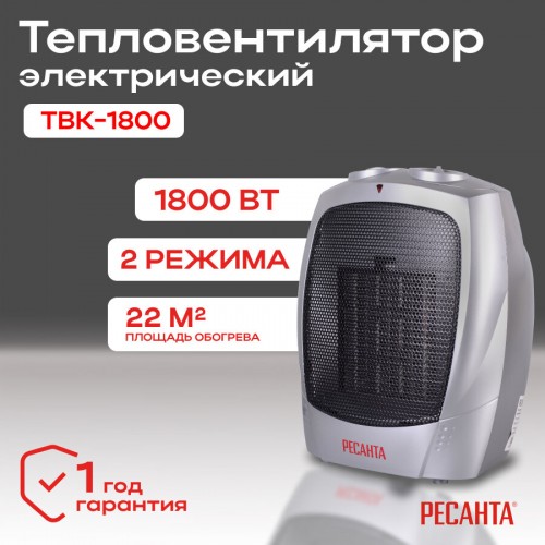 Тепловентилятор Ресанта ТВК-1800 (серый) 6